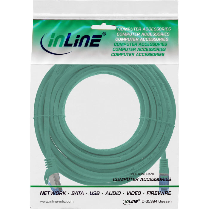 EAN 4043718336999 - InLine 72600G cable de red Verde 10 m Cat6a S/FTP (S-STP) Alrededor imagen 3