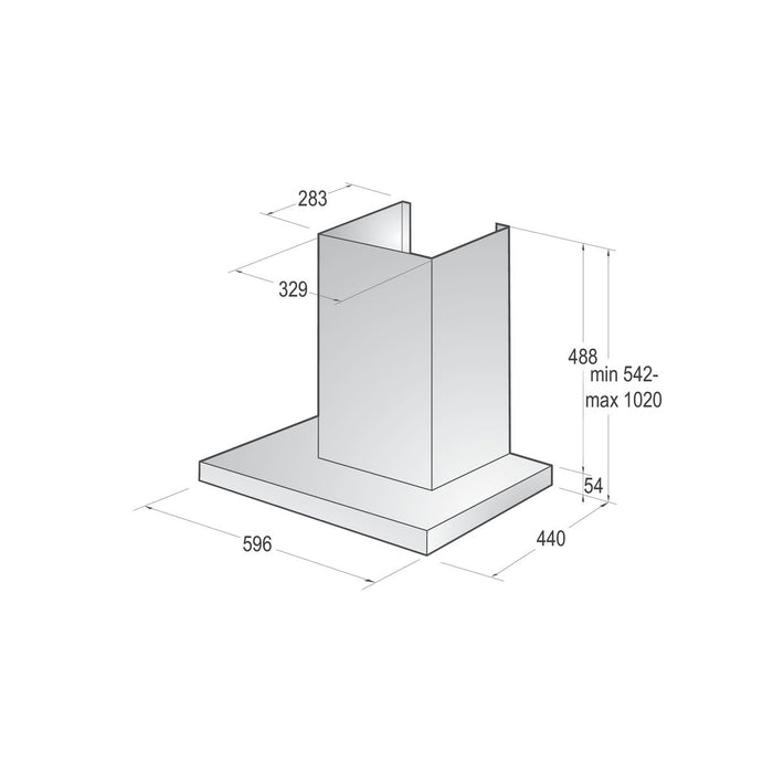 EAN 3838783075031 - Gorenje WHT66236B De pared Negro 469 m³/h imagen 1