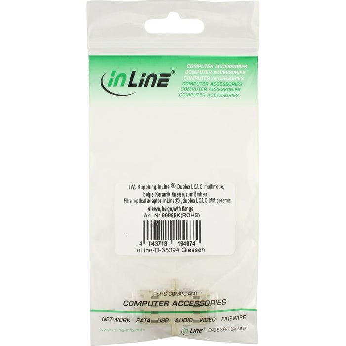 EAN 4043718194674 - InLine 89989K adaptador de fibra óptica LC/LC 1 pieza(s) Beige imagen 3