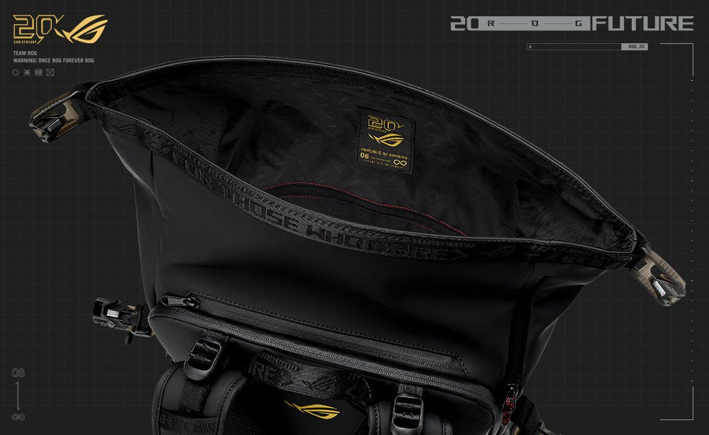 EAN 4711636593908 - ASUS ROG SLASH Backpack Edition 20 mochila Mochila enrollable Negro Poliéster, cuero PU imagen 21