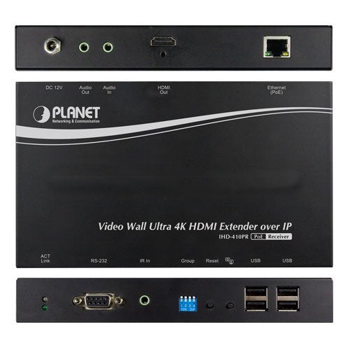 EAN 4711605282536 - PLANET IHD-410PR extensor audio/video Receptor AV Negro imagen 5