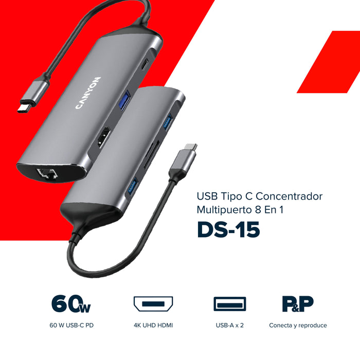 EAN 5291485008697 - Canyon DS-15 USB 3.2 Gen 1 (3.1 Gen 1) Type-C imagen 8