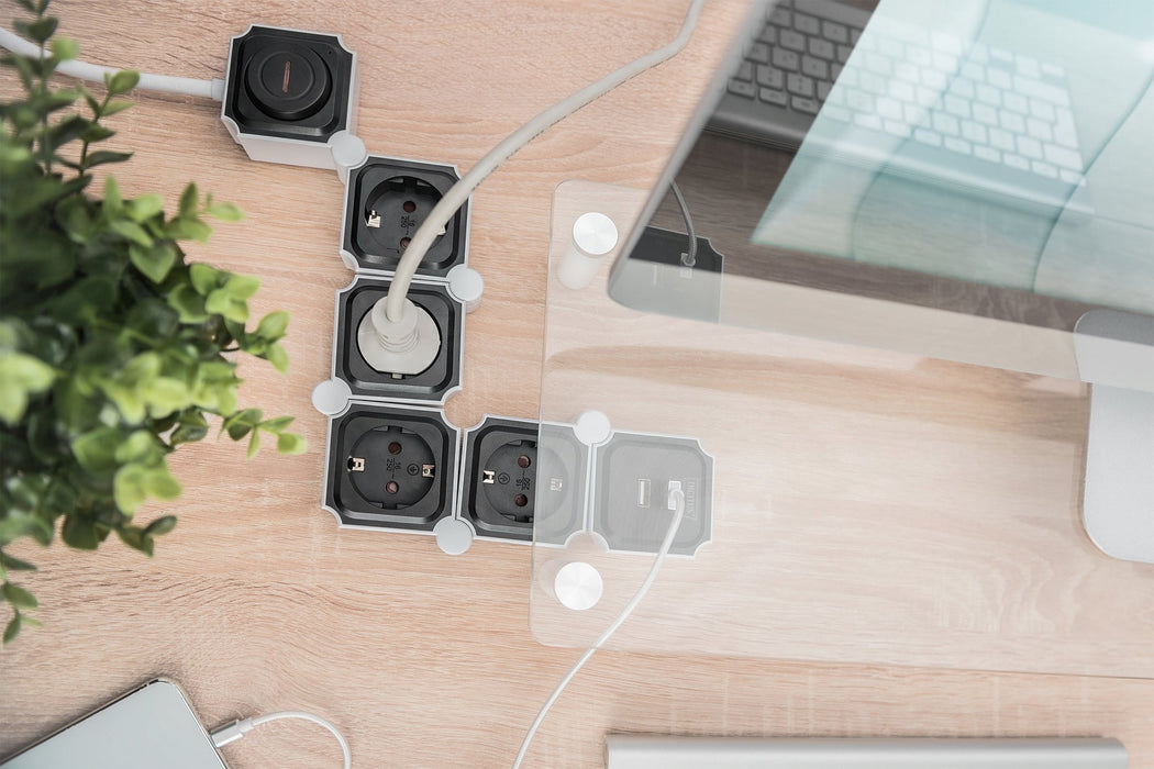 EAN 4016032463917 - Digitus DA-70620 base múltiple 1,6 m 4 salidas AC Interior Negro, Blanco imagen 8