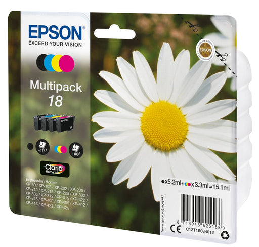 EAN 8715946625195 - Epson Daisy C13T18064022 cartucho de tinta 1 pieza(s) Original Negro, Cian, Magenta, Amarillo imagen 1
