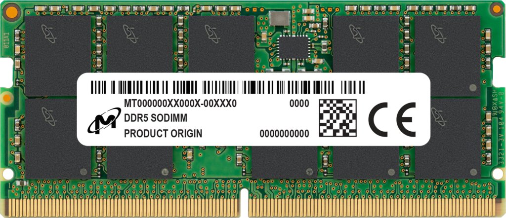EAN 649528937001 - Micron MTC20C2085S1TC48BR módulo de memoria 32 GB 1 x 32 GB DDR5 262-pin SO-DIMM ECC imagen 1