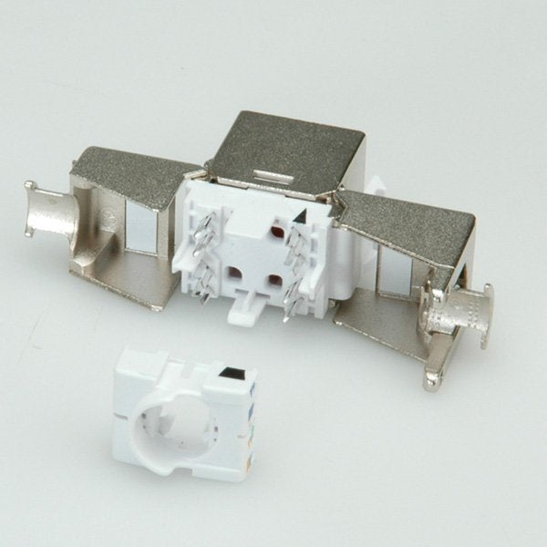 EAN 7611990111008 - ROLINE Cat.6/Class E Keystone Jack, RJ-45, shielded, SLIM, toolless silver Plata imagen 3