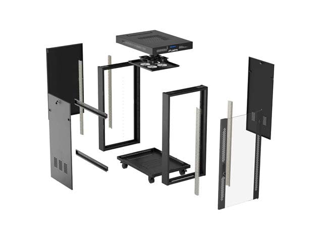 EAN 5901969447897 - Lanberg FF01-6824-12BL armario rack 24U Rack o bastidor independiente Negro imagen 12