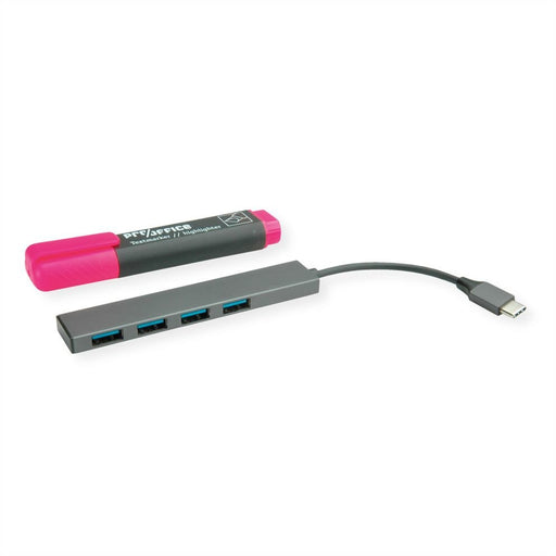 EAN 7630049617742 - ROLINE 14.02.5052 hub de interfaz USB 3.2 Gen 1 (3.1 Gen 1) Type-C 5000 Mbit/s Gris imagen 2