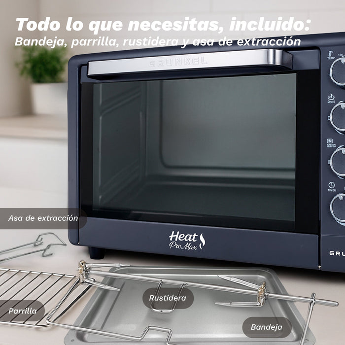 EAN 8426156019260 - Grunkel HR-48PROMAX horno 48 L 2200 W Negro, Acero imagen 5