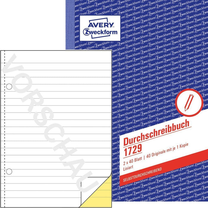 EAN 4004182017296 - Avery 1729 hoja y libro contables A5 40 páginas imagen 3