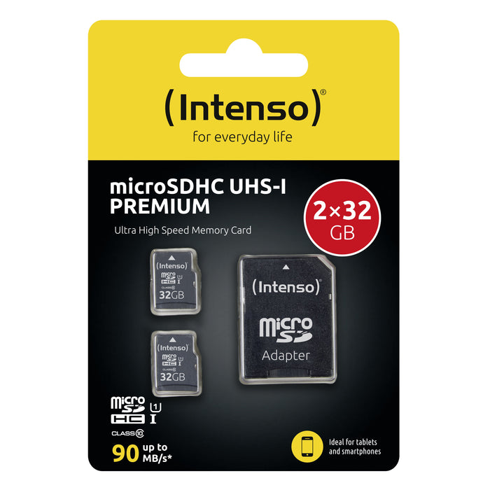EAN 4034303026999 - Intenso Doppelpack microSDHC 32GB UHS-I Premium inkl. SD-Adapter - High Capacity SD (MicroSDHC) Clase 10 imagen 2
