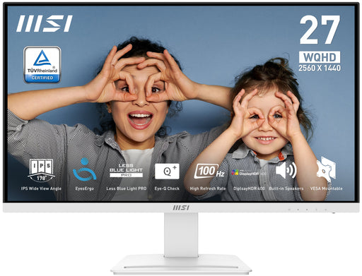 EAN 4711377212854 - MSI Pro MP273QW E2 pantalla para PC 68,6 cm (27") 2560 x 1440 Pixeles Wide Quad HD Blanco imagen 1