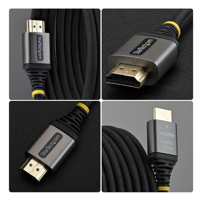 EAN 65030929301 - StarTech.com HDMI2-FLEX-4K60-50C cable HDMI 0,5 m HDMI tipo A (Estándar) Negro, Plata imagen 3