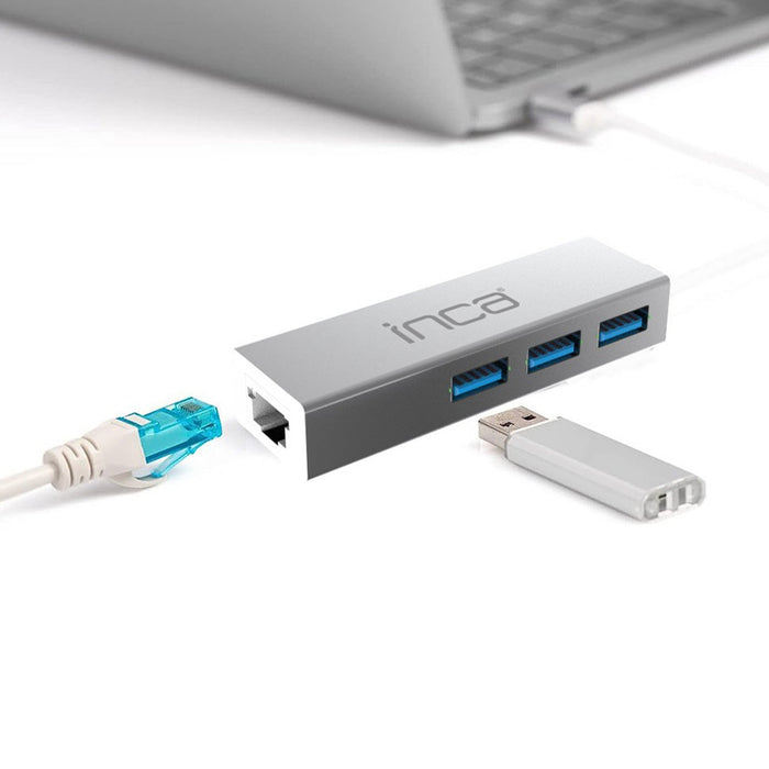 EAN 8681949014932 - Inca IUSB-03TX hub de interfaz USB 2.0 Type-A Plata imagen 3
