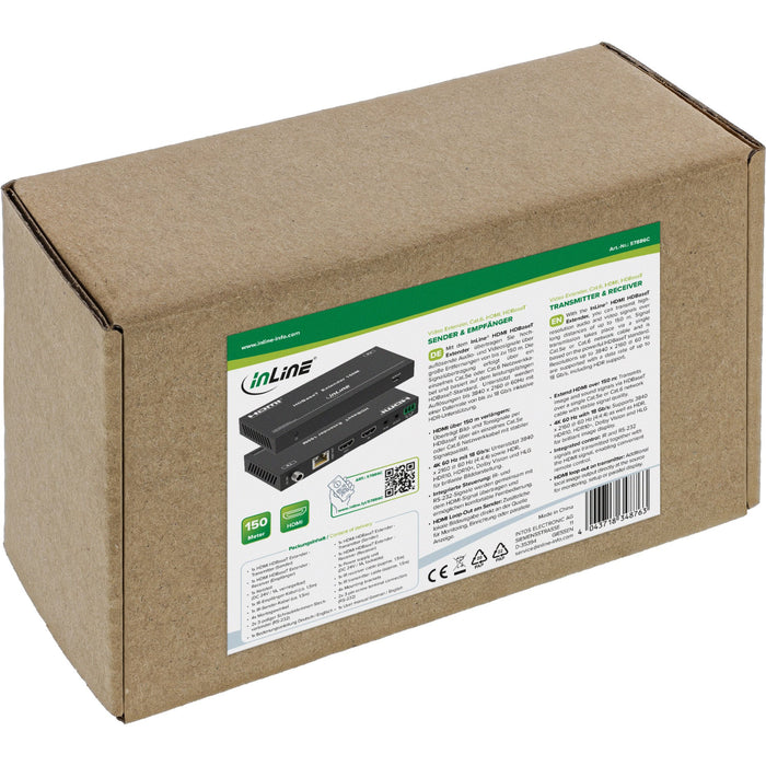 EAN 4043718348763 - InLine 57886C extensor audio/video Transmisor y receptor de señales AV Negro imagen 7