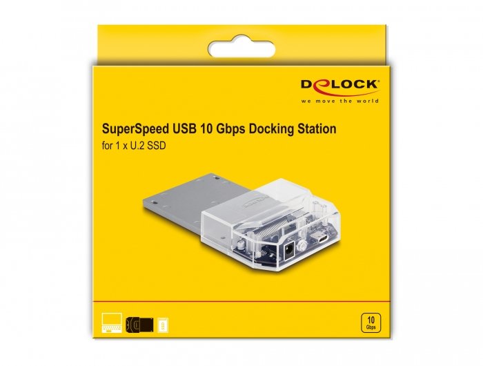 EAN 4043619633685 - DeLOCK 63368 base de conexión para disco duro USB 3.2 Gen 2 (3.1 Gen 2) Type-C Negro imagen 7