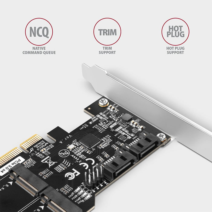 EAN 8595247906984 - Axagon PCES-SA4M2 PCIe Controller 2x internal SATA 6G port+ M.2 B-key tarjeta y adaptador de interfaz Int imagen 4
