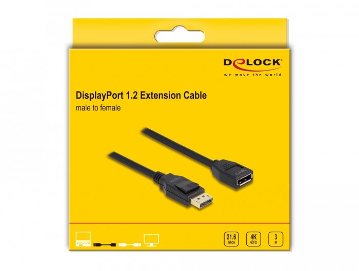 EAN 4043619800032 - DeLOCK 80003 cable DisplayPort Negro imagen 2