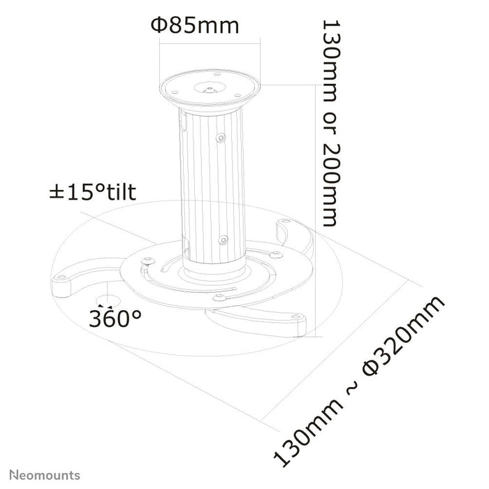 EAN 8717371444396 - Neomounts BEAMER-C80WHITE montaje para projector Blanco imagen 11