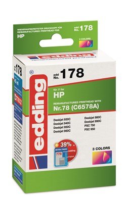 EAN 4043023601782 - Edding EDD-178 cartucho de tinta 1 pieza(s) Compatible Cian, Magenta, Amarillo imagen 1