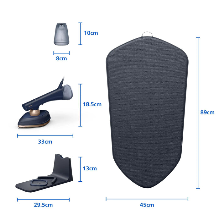 EAN 8720389069345 - Philips GC215/20 plancha Plancha a vapor Suela SteamGlide Plus 1800 W Azul oscuro imagen 9