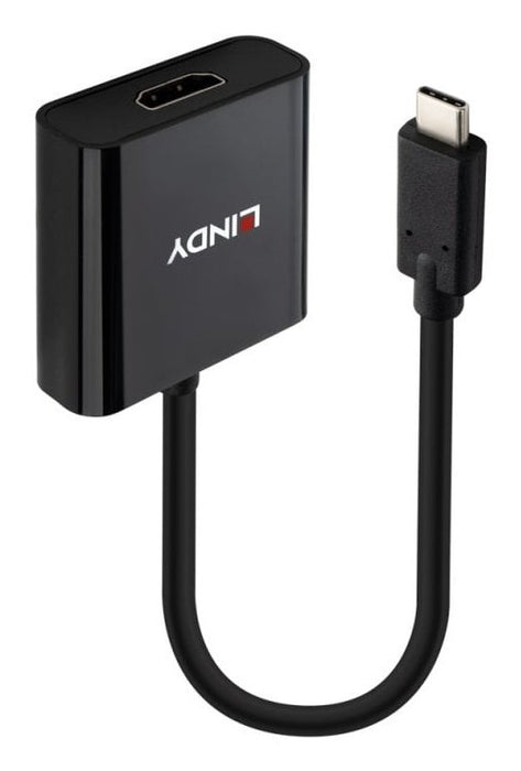 EAN 4002888434386 - Lindy 43438 adaptador de cable de vídeo 0,15 m USB Tipo C HDMI Negro imagen 1