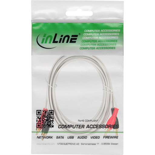 EAN 4043718143993 - InLine 89938W cable de audio 5 m 2 x RCA Blanco imagen 2