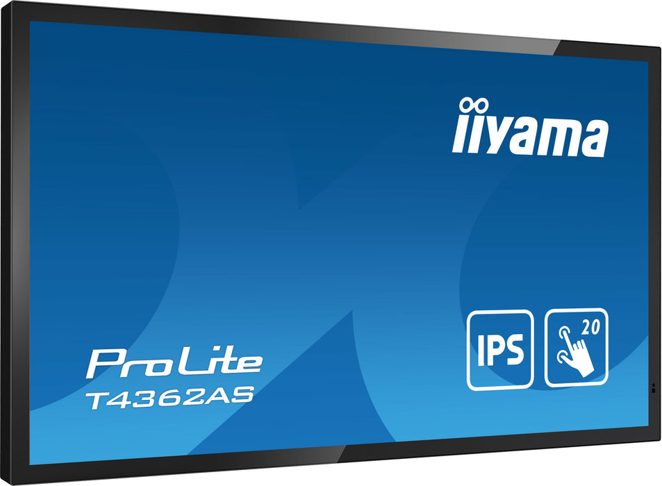 EAN 4948570120468 - iiyama T4362AS-B1 pantalla de señalización Panel plano interactivo 108 cm (42.5") IPS 500 cd / m² 4K Ultr imagen 6