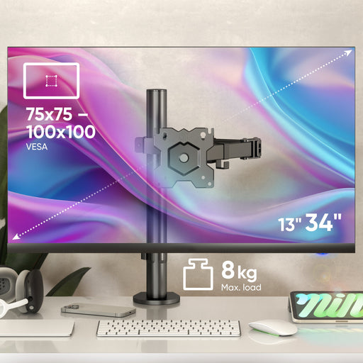 EAN 4603726156950 - ONKRON D121E-B soporte para monitor 86,4 cm (34") Escritorio Negro imagen 2