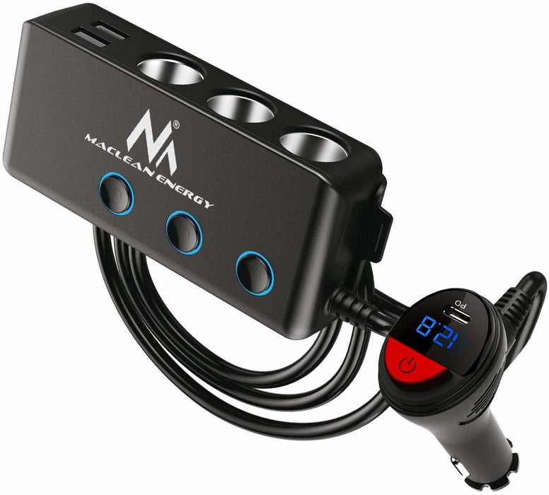 EAN 5902211110972 - Maclean MCE218 cargador de dispositivo móvil Smartphone, Tableta Negro Encendedor de cigarrillos Carga rá imagen 2
