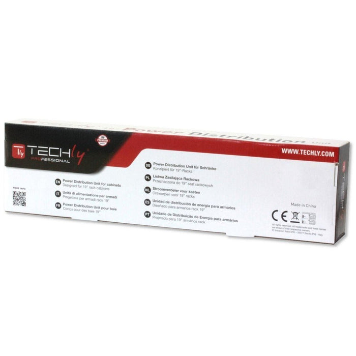 EAN 8054529023233 - Techly I-CASE STRIP-16SH unidad de distribución de energía (PDU) 6 salidas AC 1.5U Negro, Plata imagen 7
