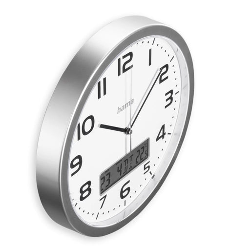 EAN 4047443517685 - Hama 00185878 reloj de mesa o pared Reloj analógico Alrededor Plata, Blanco imagen 2
