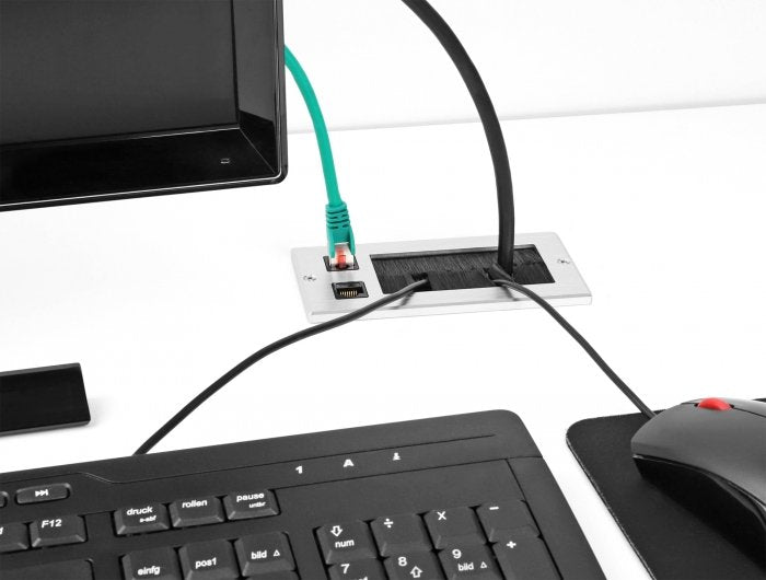 EAN 4043619668960 - DeLOCK 66896 toma de corriente 2 x RJ-45 Negro, Blanco imagen 4