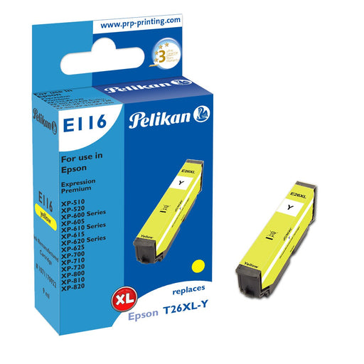 EAN 4018474709226 - Pelikan E116 cartucho de tinta 1 pieza(s) Compatible Alto rendimiento (XL) Amarillo imagen 1