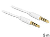 EAN 4043619834433 - DeLOCK 3.5mm - 3.5mm, 5m cable de audio 3,5mm Blanco imagen 1