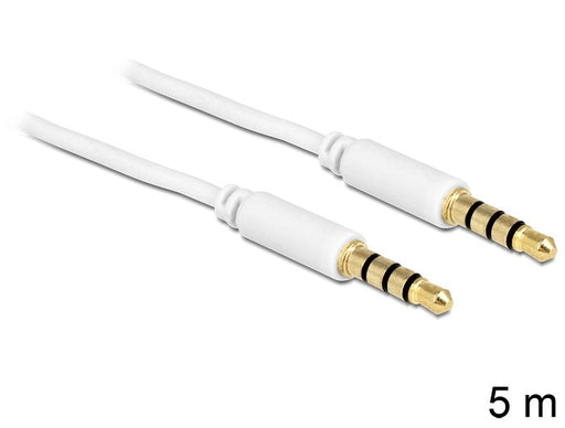 EAN 4043619834433 - DeLOCK 3.5mm - 3.5mm, 5m cable de audio 3,5mm Blanco imagen 1