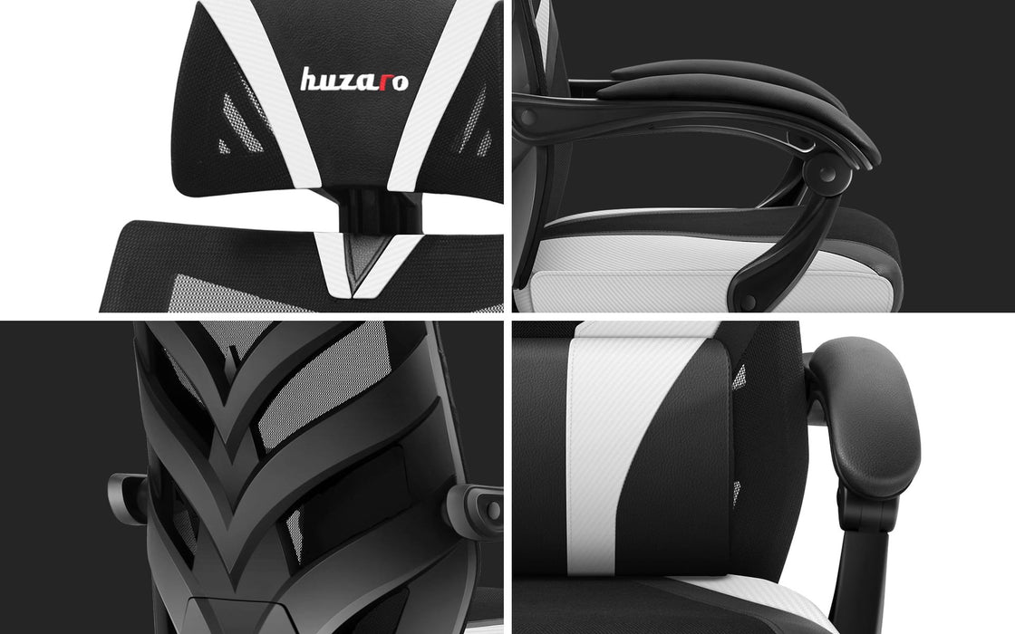 EAN 5903796011333 - Huzaro Combat 5.0 Silla para videojuegos de PC Asiento de malla Negro, Blanco imagen 16
