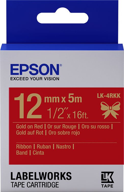 EAN 8715946619583 - Epson LK-4RKK cinta para impresora de etiquetas Oro sobre rojo imagen 1