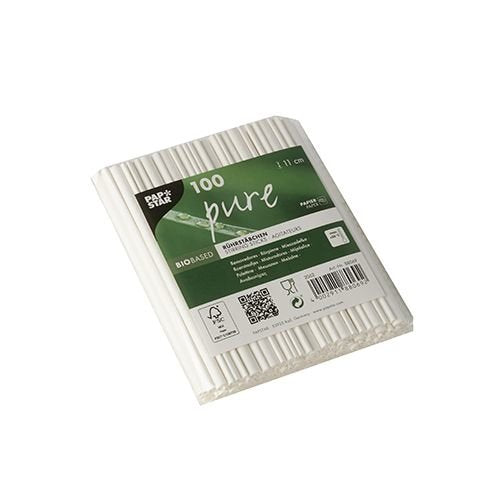 EAN 4002911880692 - Papstar 88069 cuchara desechable Varilla para remover desechable Papel Blanco 100 pieza(s) imagen 2