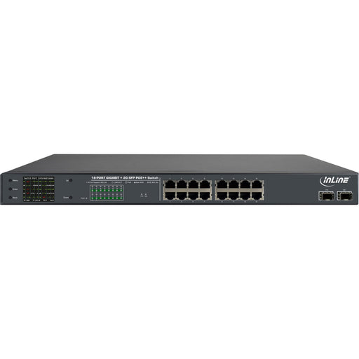 EAN 4043718300686 - InLine 32316P switch Gigabit Ethernet (10/100/1000) Energía sobre Ethernet (PoE) 1U Negro imagen 2