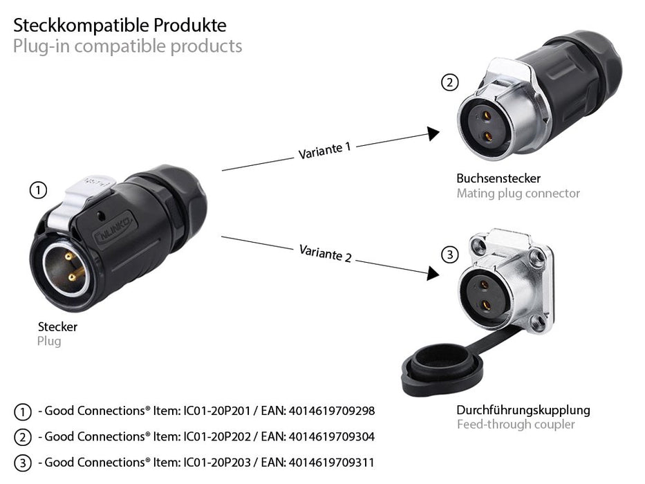 EAN 4014619709311 - Alcasa IC01-20P203 conector S1 - Power (2-pin) imagen 3