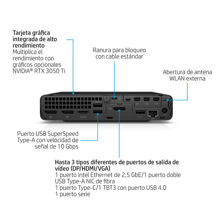 EAN 0198415412317 - HP Elite Mini 800 G9 Intel® Core™ i7 i7-14700 16 GB DDR5-SDRAM 512 GB SSD Windows 11 Pro Mini PC Negro imagen 3