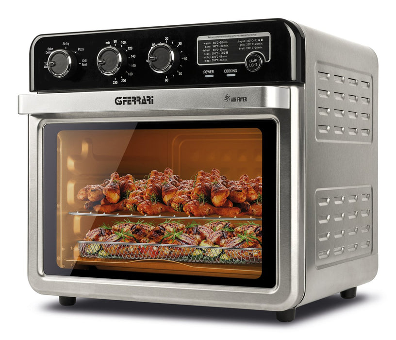 EAN 8055176404482 - G3 Ferrari G1022100 freidora Sencillo 32 L Independiente 2000 W Freidora de aire caliente Negro, Acero in imagen 3