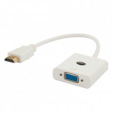 EAN 5901986044482 - Savio CL-27B adaptador de cable de vídeo 0,1 m HDMI tipo A (Estándar) VGA (D-Sub) Blanco imagen 1