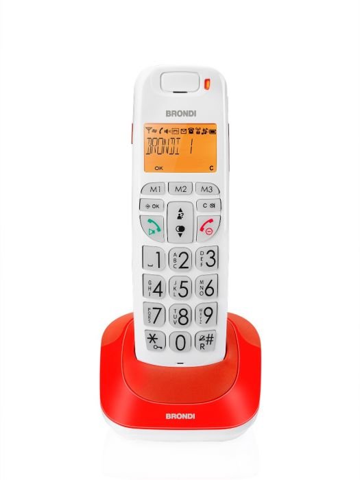 EAN 8015908760323 - Brondi Bravo Bright Teléfono DECT Identificador de llamadas Rojo imagen 1