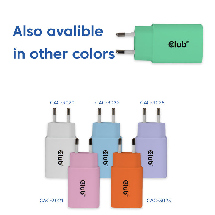 EAN 8719214473433 - CLUB3D CAC-3024 cargador de dispositivo móvil Smartphone, Universal Verde Corriente alterna Carga rápida  imagen 6
