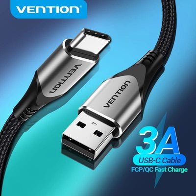 EAN 6922794756076 - Vention COKLF cable USB USB 2.0 1 m USB A USB C 0,48 Gbit/s Gris, Negro imagen 2