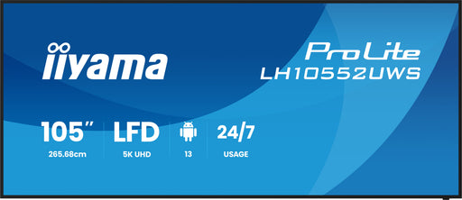 EAN 4948570128020 - iiyama LH10552UWS-B1AG pantalla de señalización Diseño de quiosco 2,66 m (104.6") Wifi 500 cd / m² UltraW imagen 2
