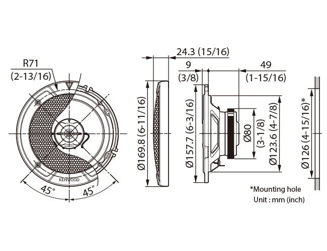 EAN 19048243454 - Kenwood KFC-S1677EX altavoz audio Alrededor De 2 vías 330 W imagen 5