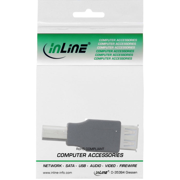 EAN 4043718014101 - InLine 33442 cambiador de género para cable USB 2.0 A female USB 2.0-B M Beige imagen 3